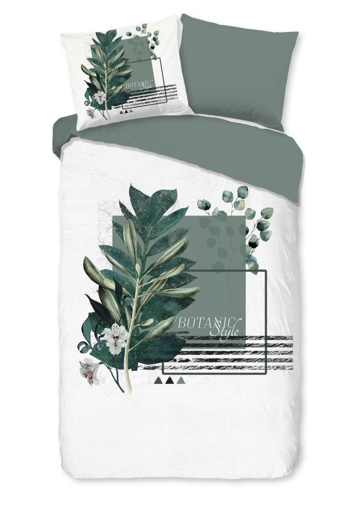 Green Boho overtrek van Pure, 140 x 220 cm, kussensloop 60 x 70 cm