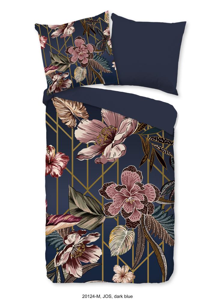 Pure dekbedovertrek Jos - Blauw - 200 x 200 cm - 100% Polyester