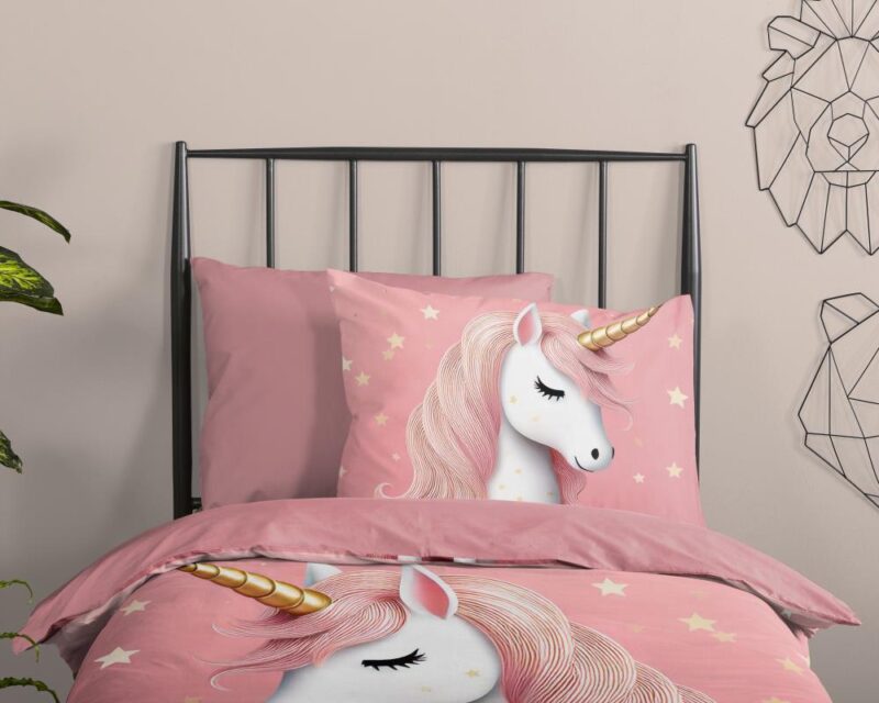 Beddengoed Sparkles 140 x 220 cm van Pure, Roze