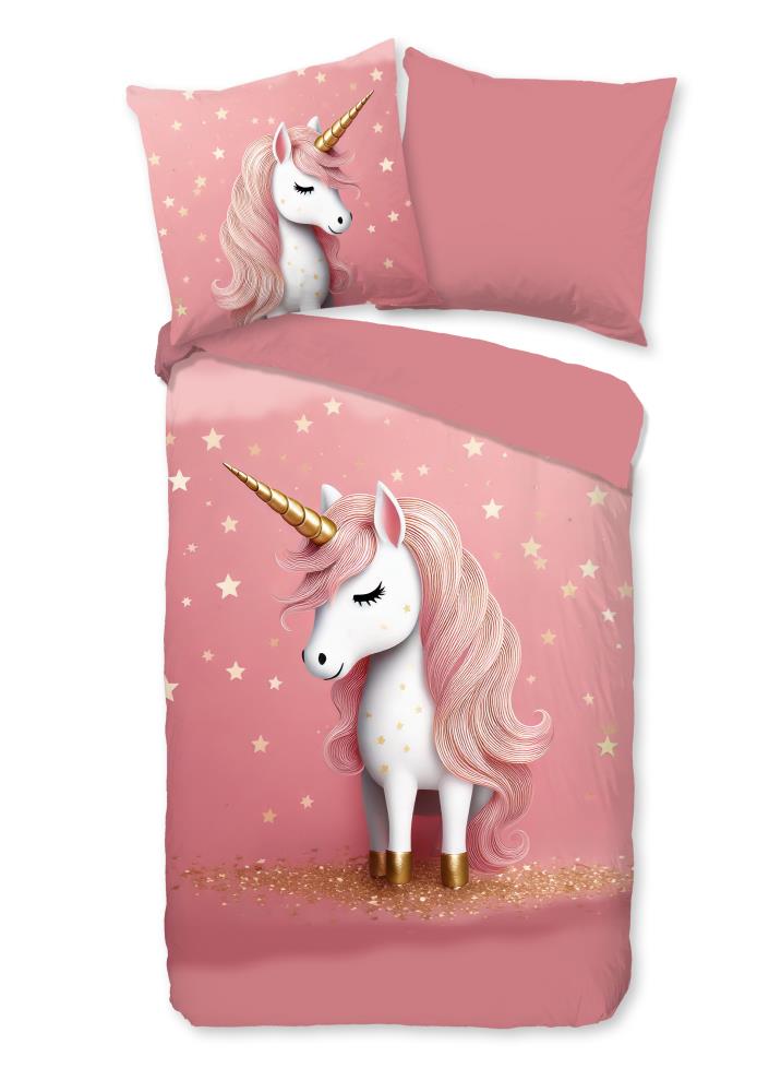 Pure dekbedovertrek Sparkles - Roze - 135 x 200 cm - 100% Polyester