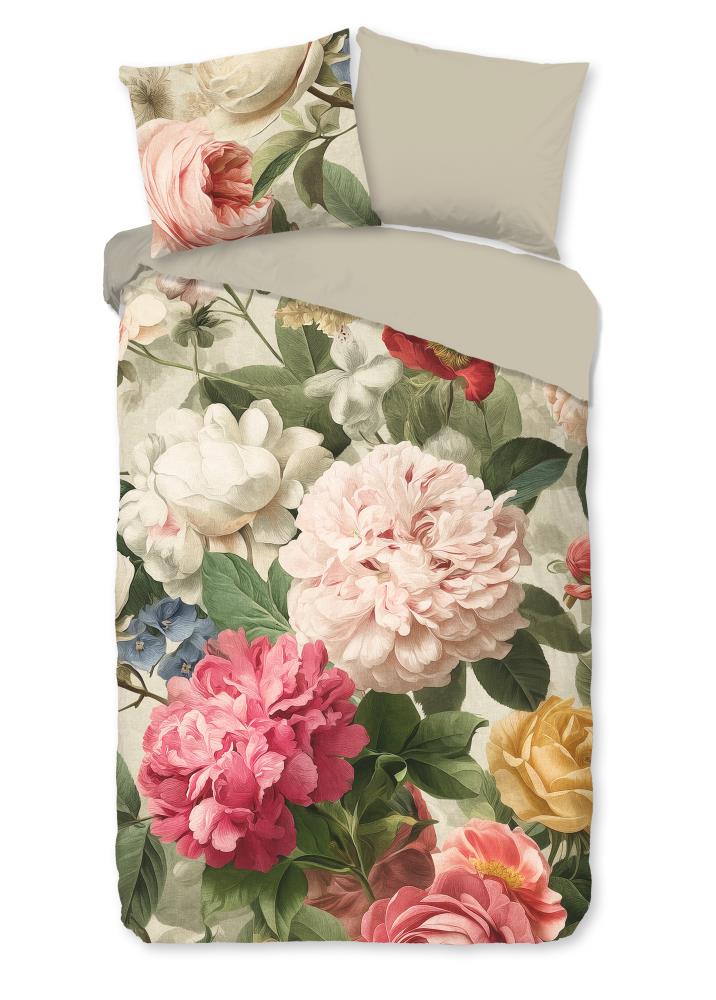 Good Morning Dekbedovertrek "Chiara" - Bruin - (140x220 cm) - 100% Katoen