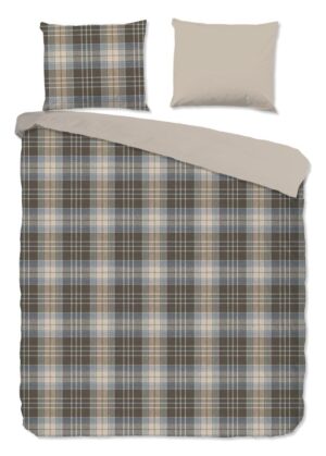 Good Morning dekbedovertrek Cambridge - Bruin - 200 x 220 cm - 100% katoen