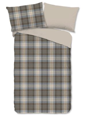 Good Morning dekbedovertrek Cambridge - Bruin - 140 x 200 cm - 100% katoen