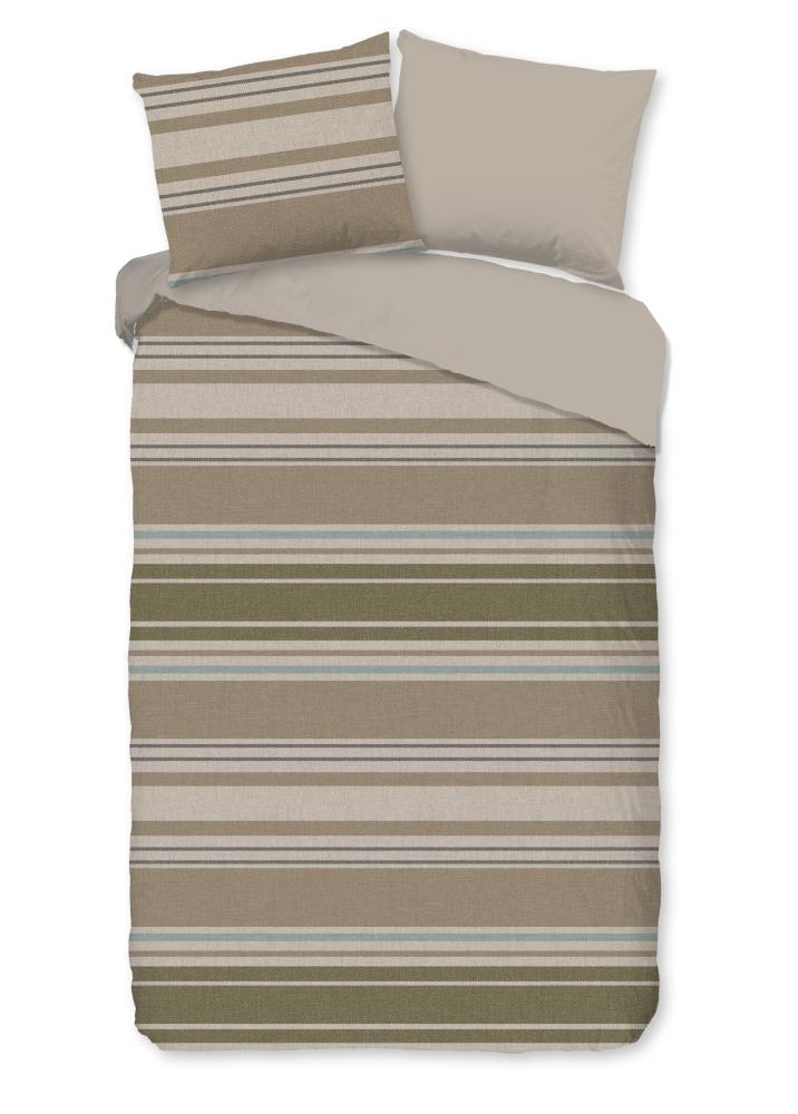 Good Morning Dekbedovertrek "Oxford" - Bruin - (140x220 cm) - 100% Katoen