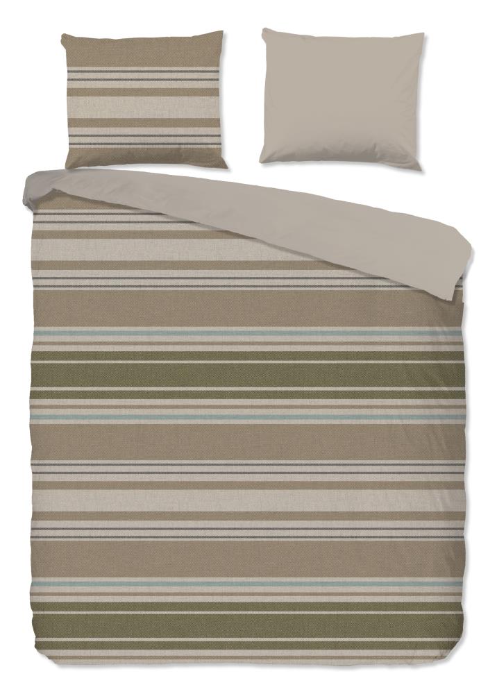 Good Morning Dekbedovertrek "Oxford" - Bruin - (240x220 cm) - 100% Katoen