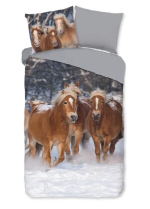 Good Morning dekbedovertrek Happy Horses - Multicolor - 140 x 220 cm - 100% katoen