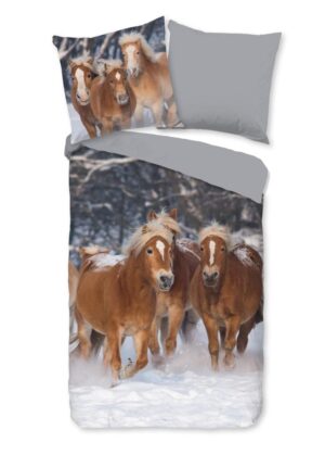 Good Morning dekbedovertrek Happy Horses - Multicolor - 135 x 200 cm - 100% katoen