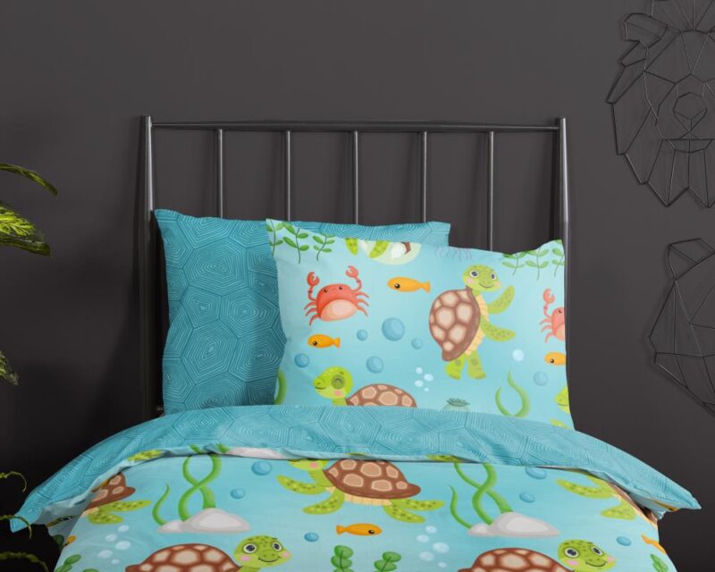 100% katoen dekbedset Turtles van Good Morning in 140 x 200/220 cm