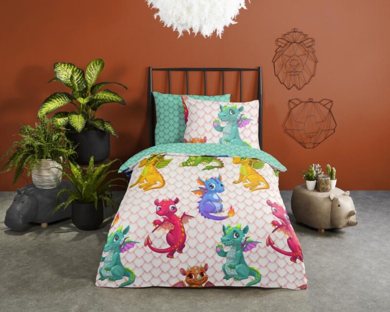Dragons overtrek van Good Morning, 140 x 200/220 cm