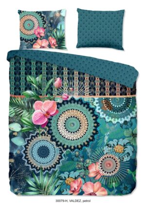 HIP dekbedovertrek Valdez - Blauw - 200 x 220 cm - 100% katoen