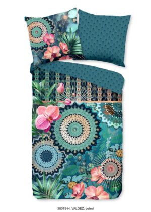 HIP dekbedovertrek Valdez - Blauw - 155 x 220 cm - 100% katoen