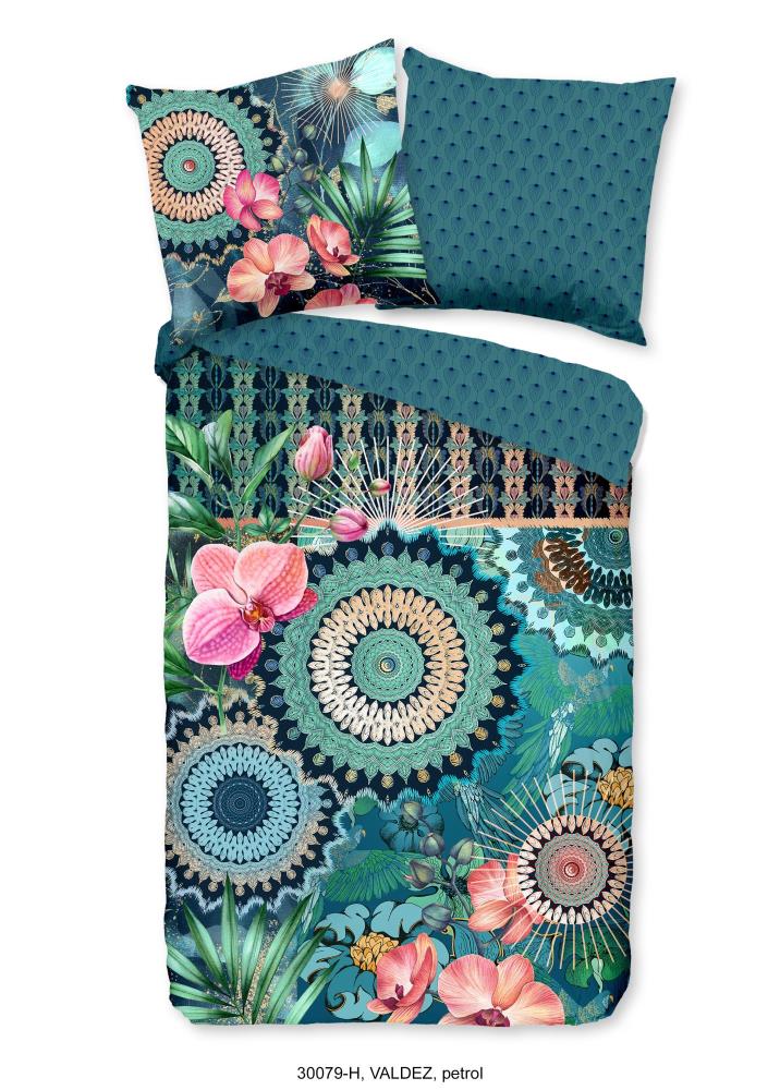 HIP dekbedovertrek Valdez - Blauw - 155 x 220 cm - 100% katoen