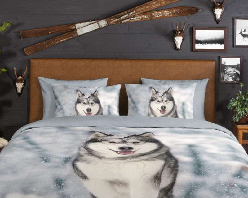 Beddengoed Husky 200 x 220 cm van Good Morning, Grijs