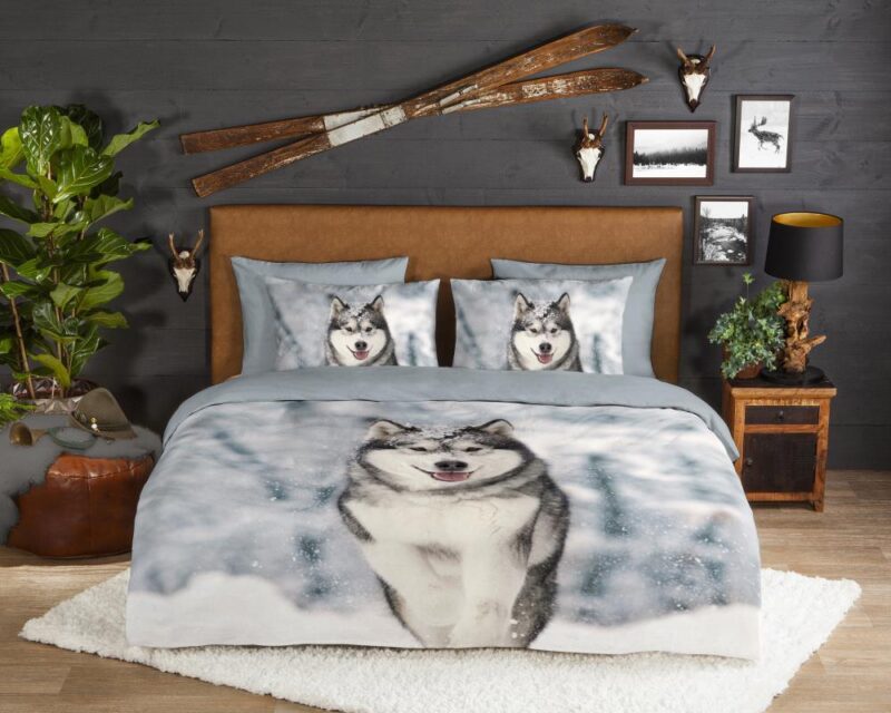 100% katoen dekbedset Husky van Good Morning in 200 x 220 cm