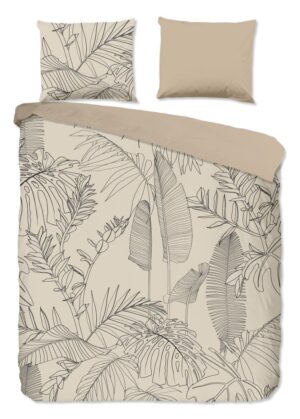Good Morning dekbedovertrek Sym - Bruin - 200 x 220 cm - 100% katoen