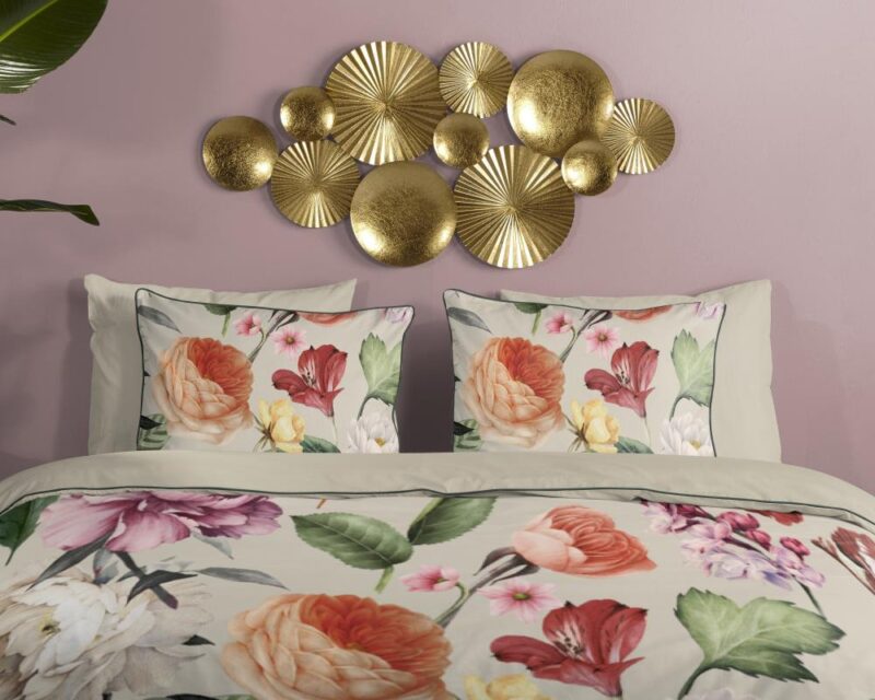 Beddengoed Fiori 155 x 220 cm van Descanso, Bruin