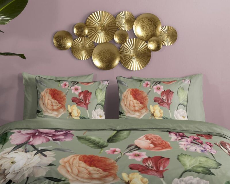 Beddengoed Fiori 200 x 220 cm van Descanso, Groen
