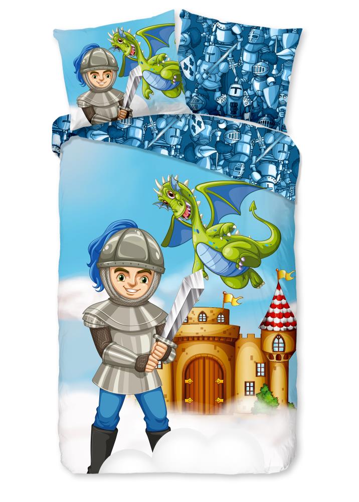 Knight overtrek van Good Morning, 135 x 200 cm, kussensloop 80 x 80 cm