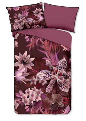 Descanso dekbedovertrek Farze - Rood - 140 x 200 cm - 100% organisch katoen