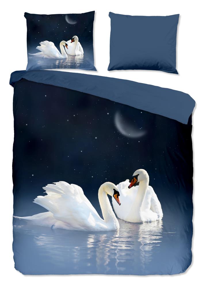 Pure dekbedovertrek Share - Blauw - 200 x 220 cm - 100% Polyester
