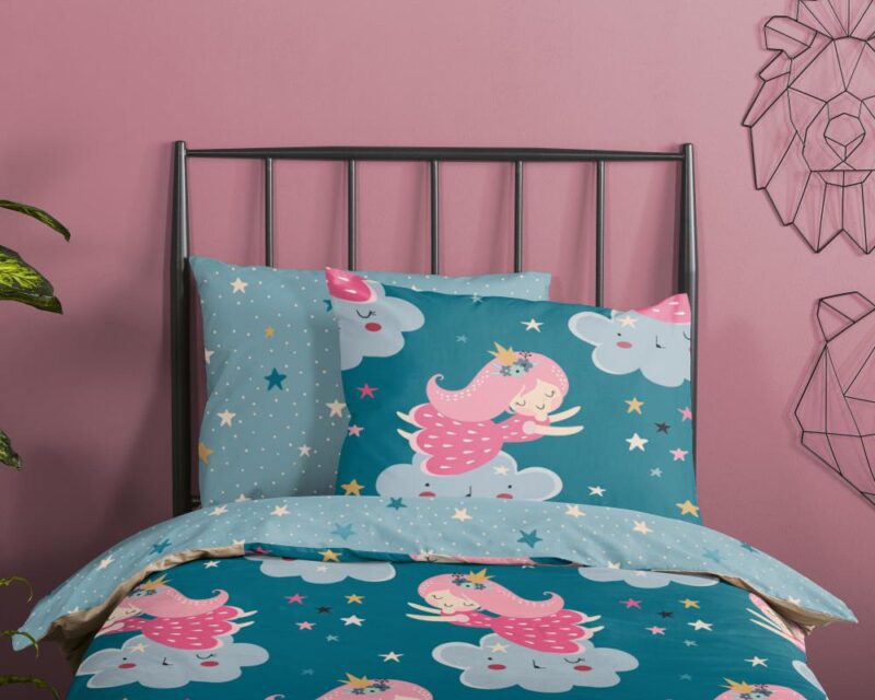 Beddengoed Princesse 135 x 200 cm van Good Morning, Blauw