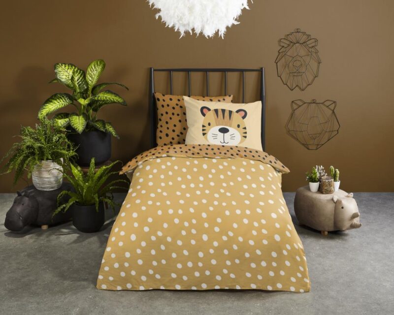 Tiger overtrek van Good Morning, 140 x 200 cm, kussensloop 70 x 90 cm