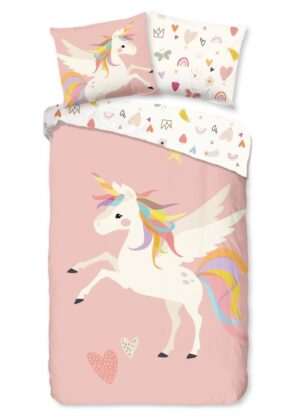 Good Morning dekbedovertrek Unicorn - Multicolor - 140 x 220 cm - 100% katoen