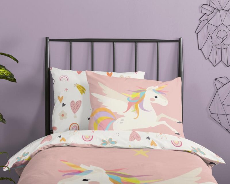Beddengoed Unicorn 140 x 220 cm van Good Morning, Multicolor