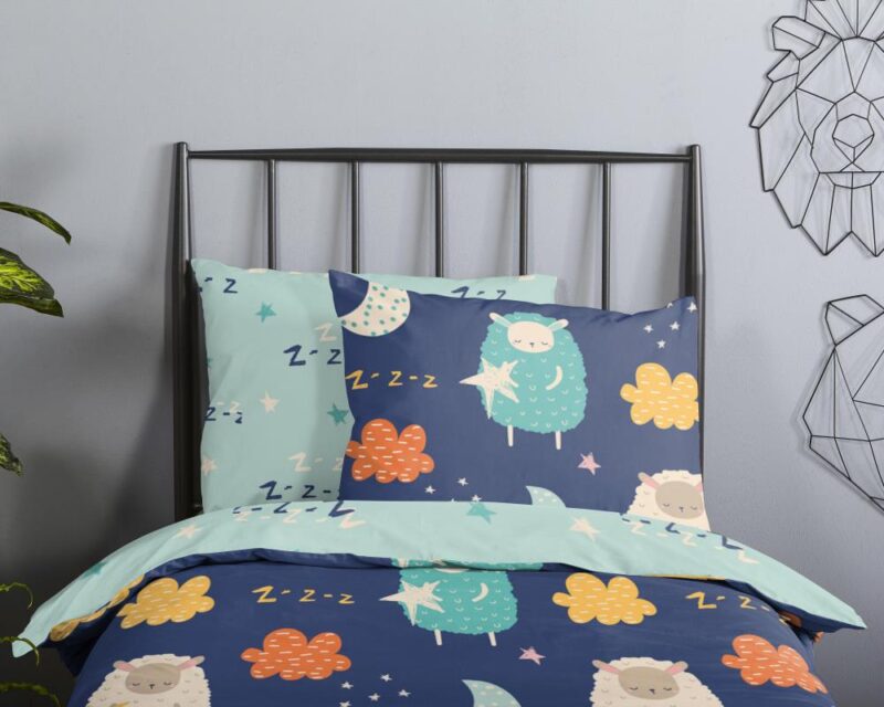 Beddengoed Sheep 135 x 200 cm van Good Morning, Multicolor