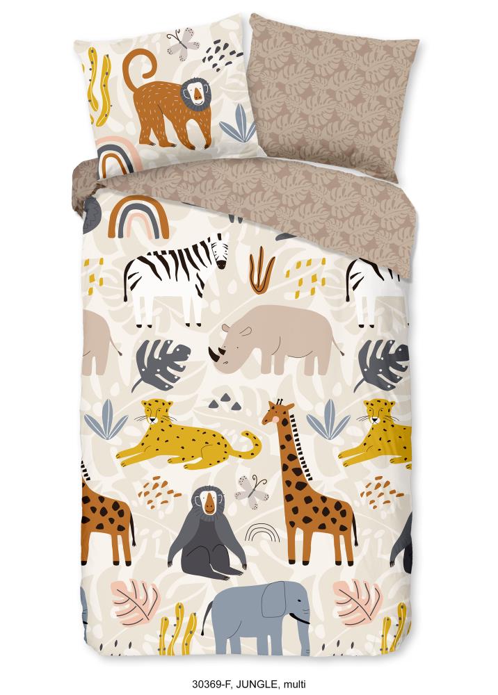 Good Morning dekbedovertrek Jungle - Multicolor - 140 x 200/220 cm - 100% katoen