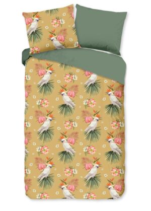 Pure dekbedovertrek Kakatoe - Geel - 140 x 220 cm - 100% Polyester