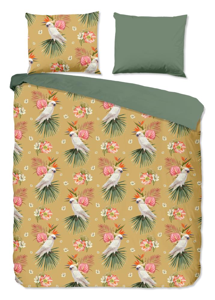 Pure dekbedovertrek Kakatoe - Geel - 200 x 220 cm - 100% Polyester