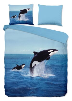 Pure dekbedovertrek Orca - Blauw - 200 x 220 cm - 100% Polyester