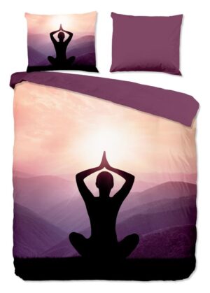 Pure dekbedovertrek Yoga - Paars - 200 x 220 cm - 100% Polyester