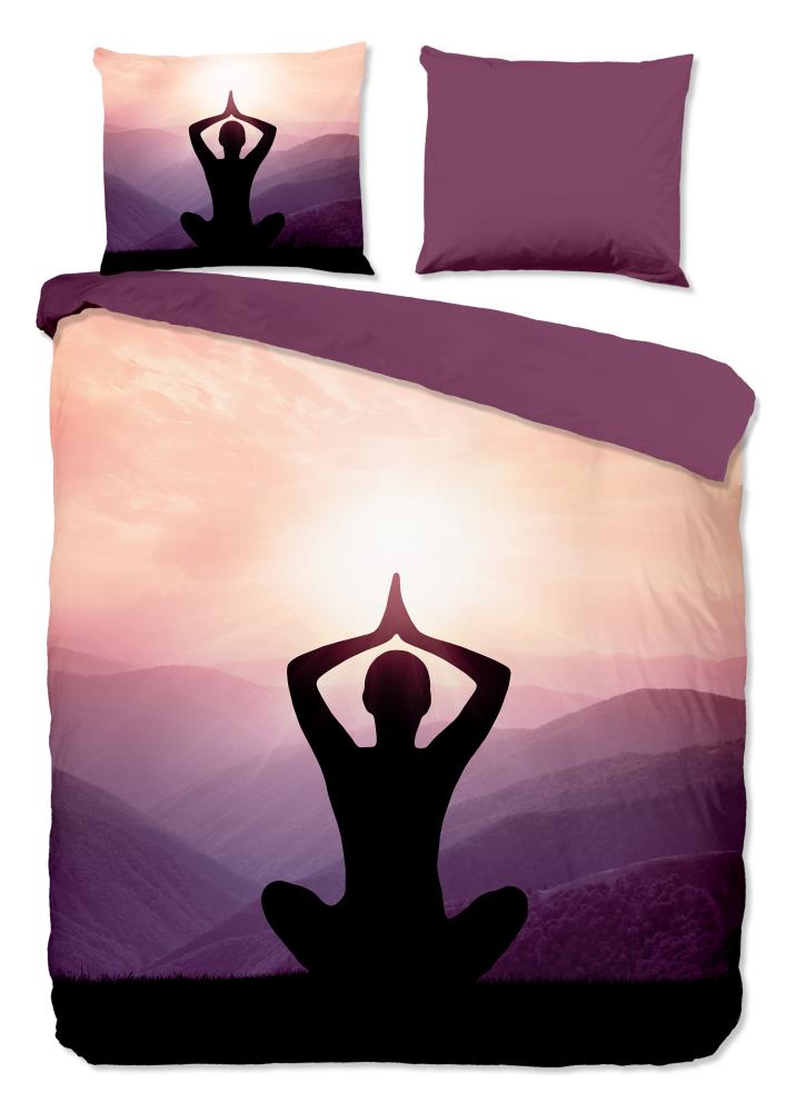 Pure dekbedovertrek Yoga - Paars - 240 x 220 cm - 100% Polyester