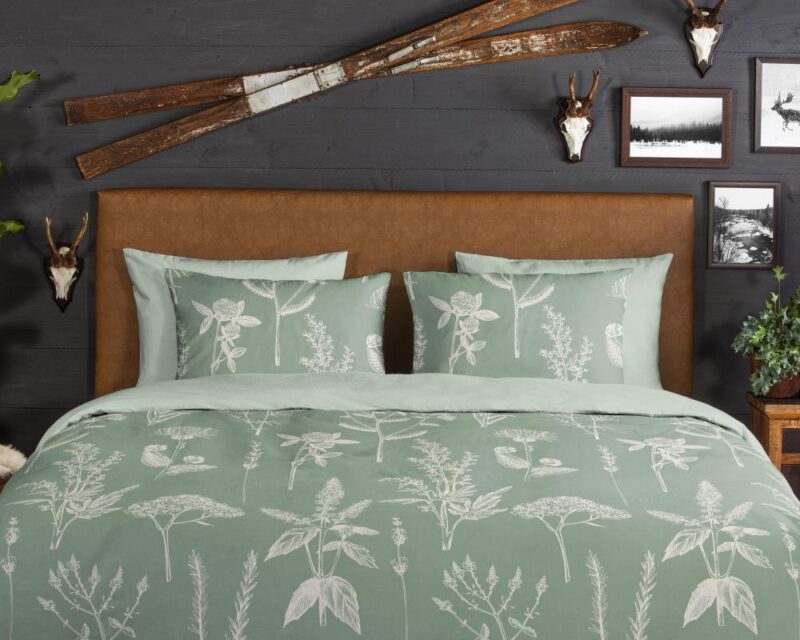 Beddengoed Herbs 140 x 220 cm van Good Morning, Groen