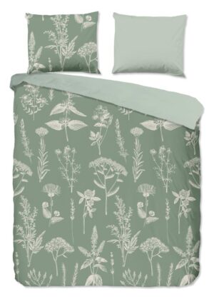 Good Morning dekbedovertrek Herbs - Groen - 260 x 220 cm - 100% katoen