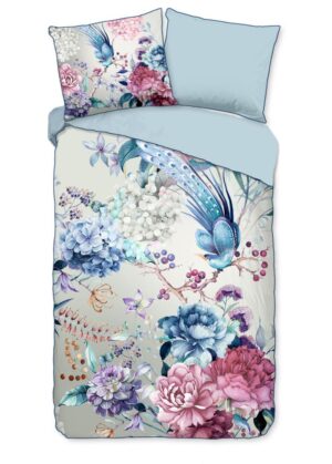 Descanso dekbedovertrek Mondet - Grijs - 140 x 220 cm - 100% organisch katoen