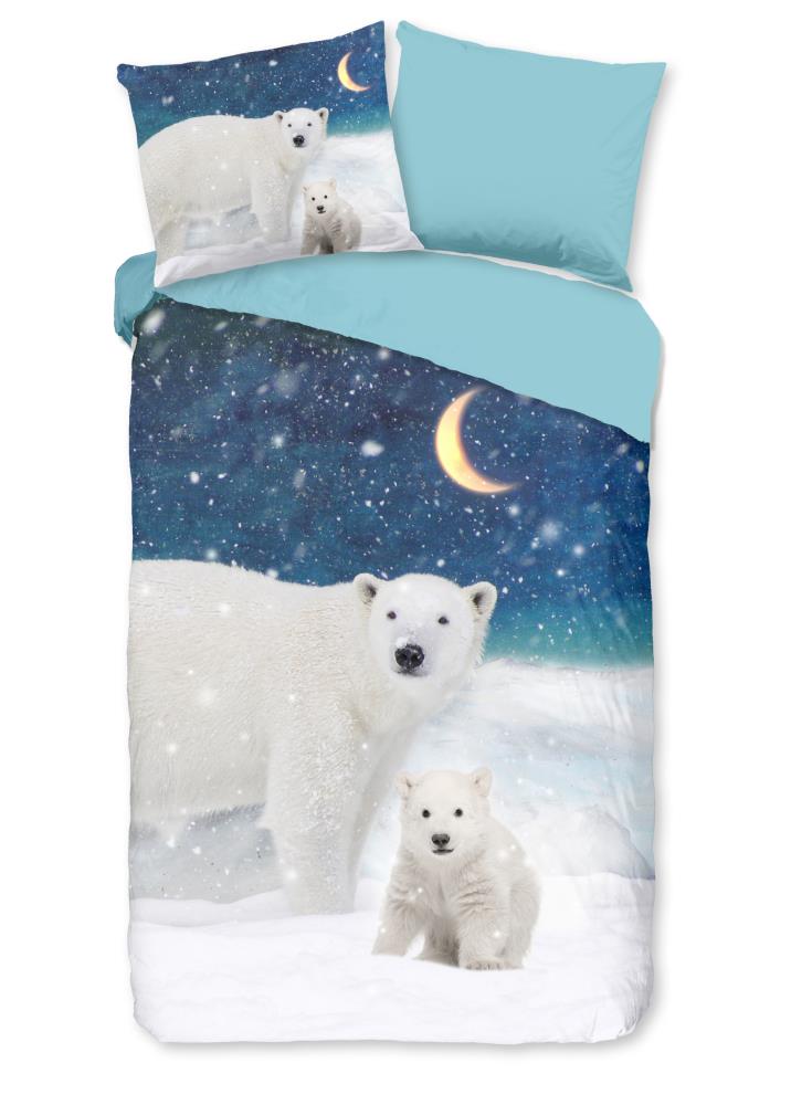 Polar overtrek van Good Morning, 140 x 220 cm, kussensloop 60 x 70 cm