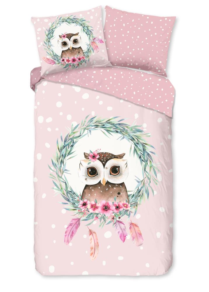 Owli overtrek van Good Morning, 135 x 200 cm, kussensloop 80 x 80 cm
