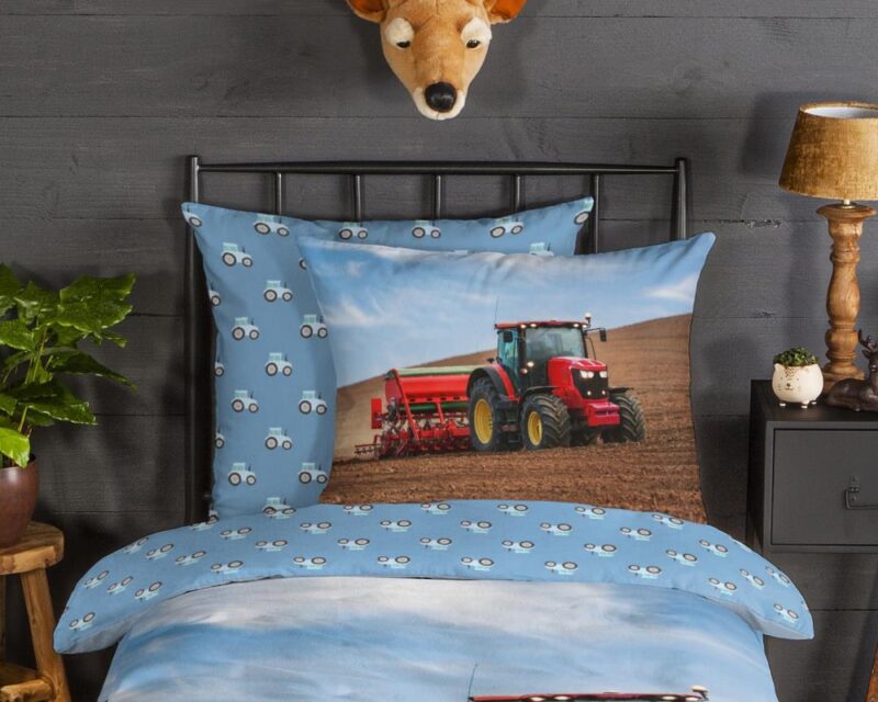 Beddengoed Tractor 135 x 200 cm van Good Morning, Multicolor