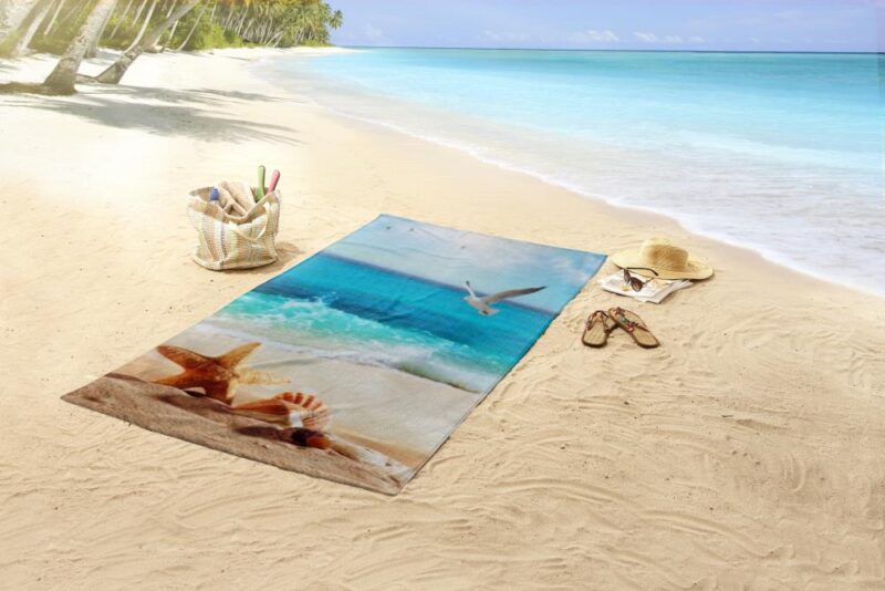 Sealife badlaken van Good Morning, 100 x 180 cm