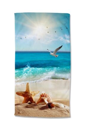 Good Morning strandlaken Sealife - Multicolor - 100 x 180 cm - 100% Polyester