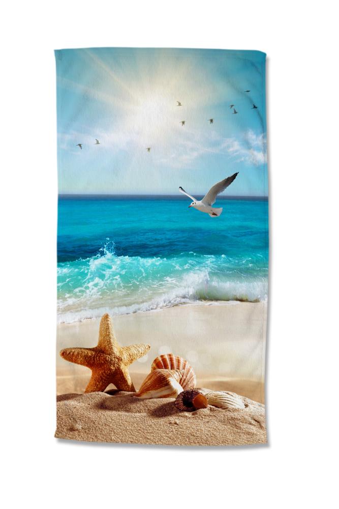 Good Morning strandlaken Sealife - Multicolor - 100 x 180 cm - 100% Polyester