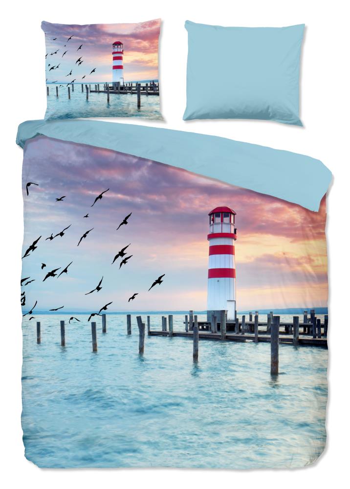 Lighthouse overtrek van Pure, 200 x 220 cm, kussensloop 60 x 70 cm