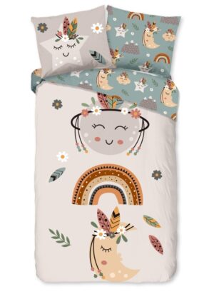 Pure dekbedovertrek Momo - Bruin - 140 x 220 cm - 100% Polyester