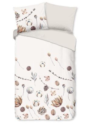 Good Morning dekbedovertrek Mirre - Bruin - 140 x 220 cm - 100% katoen