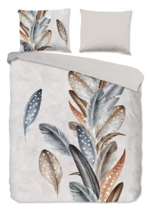 Good Morning dekbedovertrek Eina - Bruin - 240 x 220 cm - 100% katoen