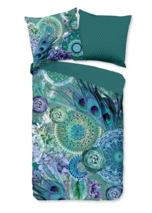 HIP dekbedovertrek Kari - Groen - 155 x 220 cm - 100% katoen