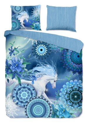 HIP dekbedovertrek Lumi - Blauw - 240 x 220 cm - 100% katoen